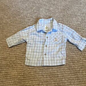 Carter's New Born Buttoned Boy's Long Sleeve Shirt